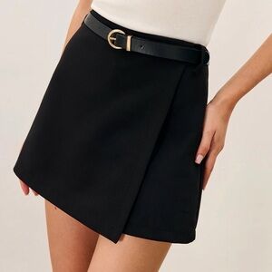 158 Mid-Waist Belted Wrap Skort . Belt is included